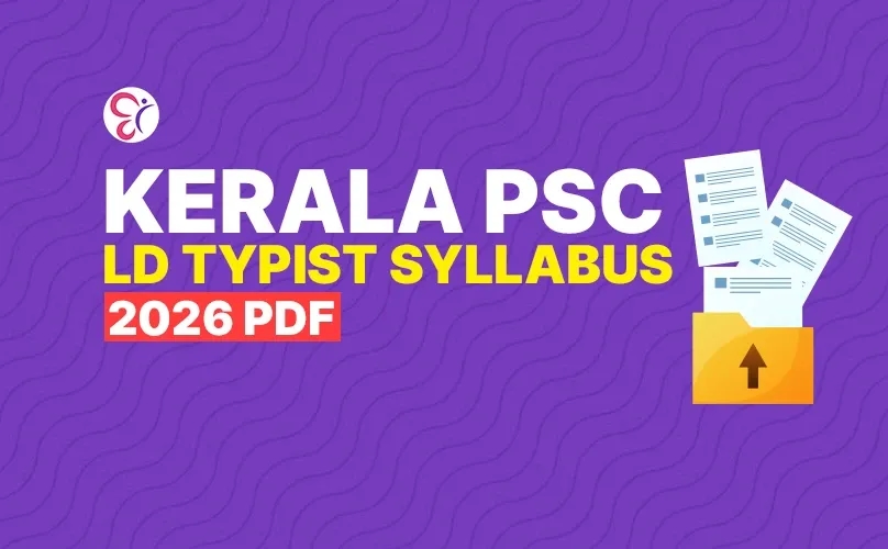 Kerala PSC LD Typist Syllabus 2026 PDF